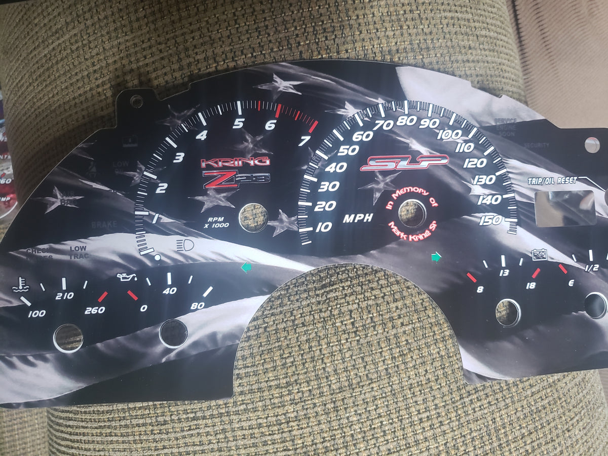 9802 CAMARO AND TRANS AM V8 OVERLAYS GM Gauge Specialists