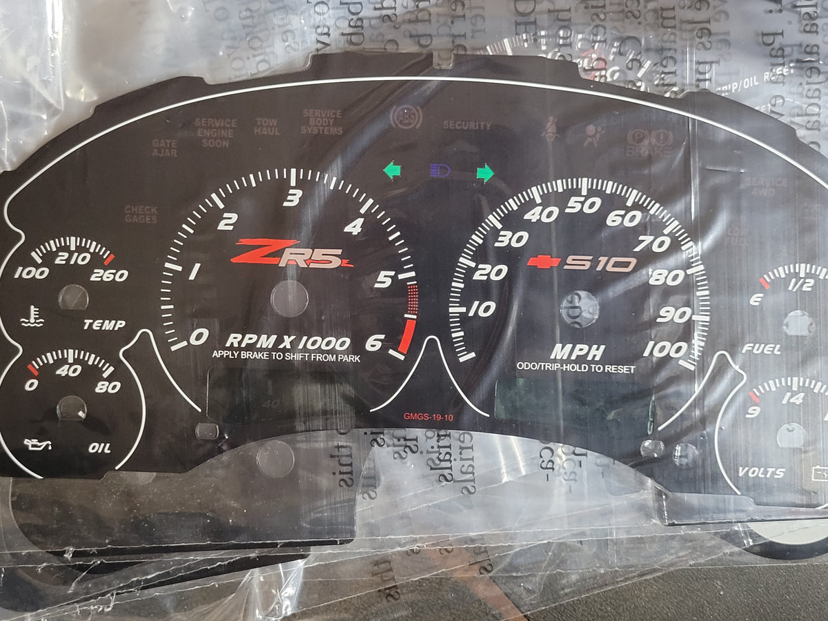 9804 S10 OVERLAYS GM Gauge Specialists